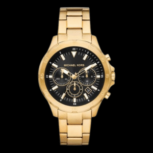 Michael Kors Men’s Quartz Gold Stainless Steel Black Dial 43mm Watch MK9108