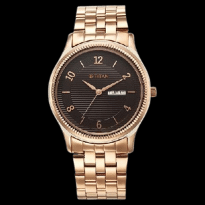 Titan Karishma Brown Dial Analog with Day and Date Stainless Steel Strap Watch for Men nt1824wm01 Men's Watch