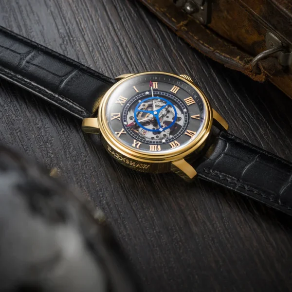 EARNSHAW , Insignia Black ES-8096-02, WESTMINSTER STEPHENSON SKELETON MECHANICAL - Image 3
