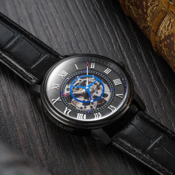 EARNSHAW, Heritage Westminster Mechanical Skeleton Raven Black ES-8096-04, MECHANICAL SKELETON - Image 3