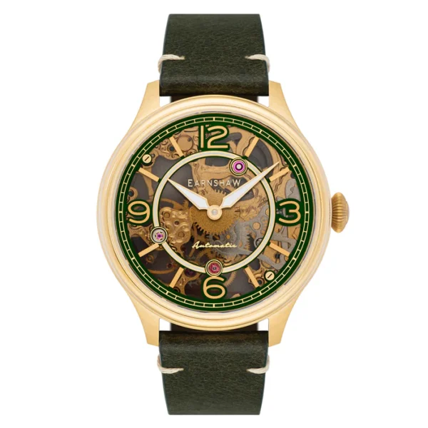 EARNSHAW BARON MECHANICAL SKELETON Mint Gold ES-8231-02 - Image 4