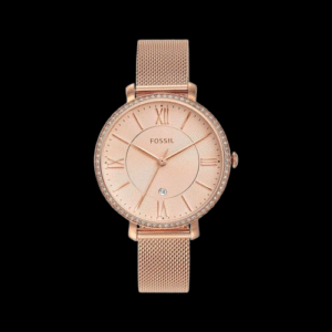 Jacqueline Women Quartz Rose Gold Dial Analog Stainless Steel Watch ES4628