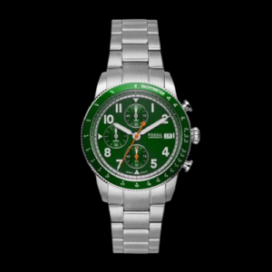 Sport Tourer Men Quartz Green Dial Chronograph Stainless Steel Watch FS6048