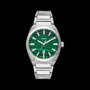 Everett Men Quartz Green Dial Analog Stainless Steel Watch FS6056