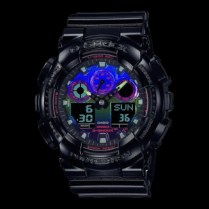 Men's Black Analog-Digital Resin Watch G1365 - GA-100RGB-1ADR