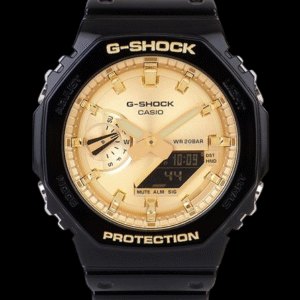 G-Shock Men Quartz Gold Dial Analog-Digital Resin Watch GA-2100GB-1ADR G1453
