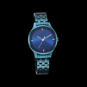 Fastrack Stunners Quartz Analog Blue Dial Metal Strap Watch for Girls-NS6248QM01