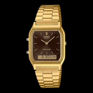 Casio Vintage AQ-230GA-5AMQYDF Analog-Digital Brown Dial Unisex (D369)