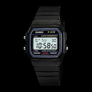 Casio Youth Series Digital Black Dial Unisex Watch - F-91W-1Q(D002)