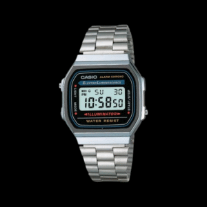 Vintage Unisex Grey Dial Digital Stainless Steel Watch D131 - A168WA-1WDF Regular
