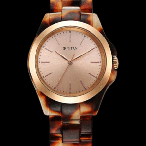 Titan Fashion Acetate Rose Gold Dial Analog Acetate Strap Watch for Women