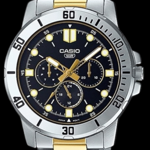 Casio Men Metal Analog Black Dial Watch-Mtp-Vd300Sg-1Eudf, Band Color-Multicolor
