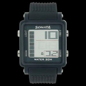 nt77043pp02 SF Digital Dial Grey Plastic Strap Watch for Men