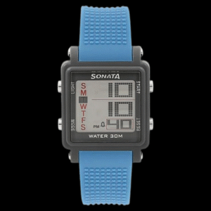 nt77043pp04 SF Digital Dial Blue Plastic Strap Watch for Men