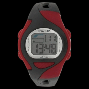 nt87011pp02 SF Digital Grey Dial Plastic Strap Unisex Watch
