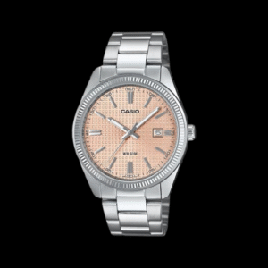 Enticer Men Quartz Pink Dial Analog Stainless Steel Watch A2395