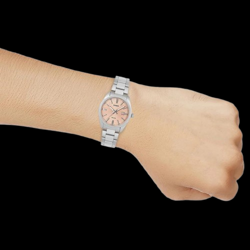 Enticer Men Quartz Pink Dial Analog Stainless Steel Watch A2395 - Image 4