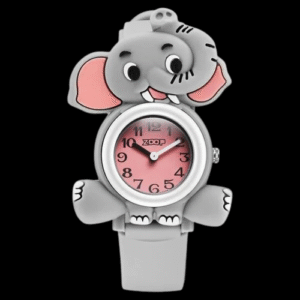 Zoop Analog Elephant Watch with Pink Dial & Grey Strap for Boys Girls Kids, from House of Titan nt16037pp01